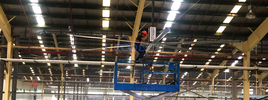 鋼結構車間扇機組合案例 工業(yè)大吊扇 第5張-嘉興道和環(huán)境科技有限公司